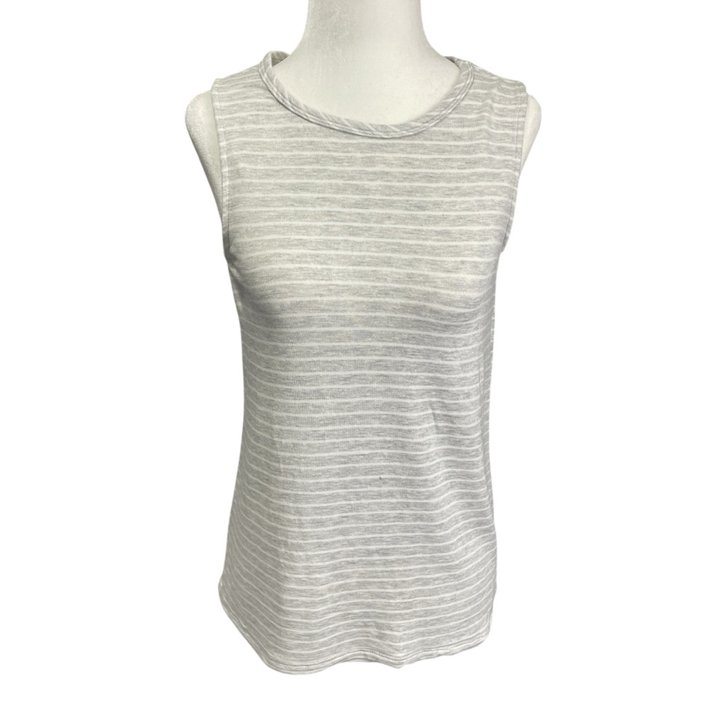 Cupio Blush Womens Grey Striped Tank Top Size Small